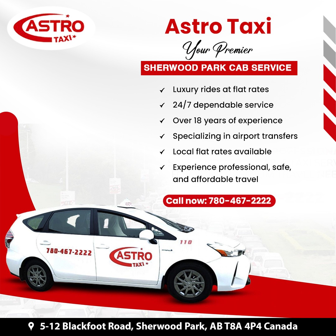 Experience premier cab service with Astro Taxi in Sherwood Park:
Luxury rides at flat rates
24/7 dependable service

🌐sherwoodpark.cab

#AstroTaxi #AirportTransportation #AstroTaxiSherwoodPark #taxiservice #services #alberta #sherwood #sherwoodpark #canada