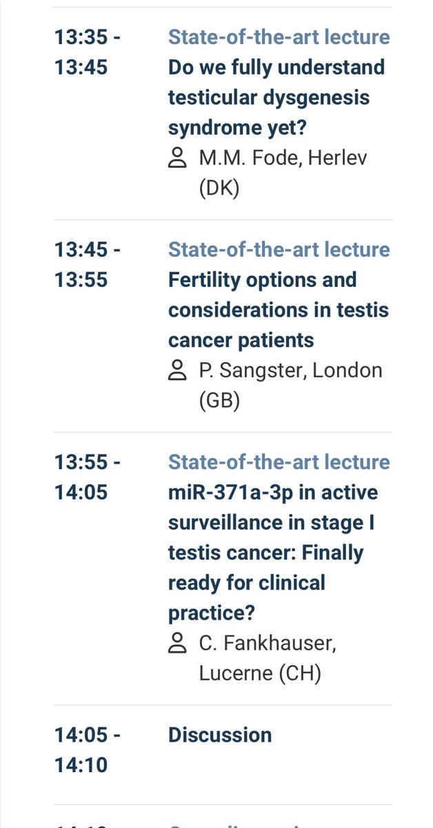 Looking forward to presenting on #testiclecancer and fertility today #EAU24 ….An important topic for all urologists who look after these men