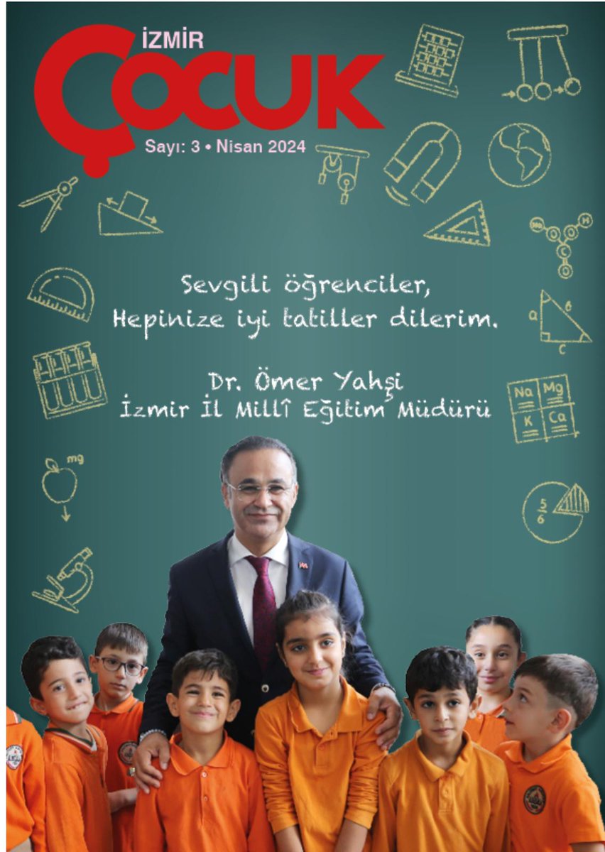 Milli Eğitim Müdürümüz Dr. Ömer Yahşi, ara tatil ve bayram hediyesi olarak öğrencilerimiz için hazırlanan İzmir Çocuk dergisini bir mesaj ile yayımladı. Karekodu okutarak ya da linki tıklayarak  İzmir Çocuk dergisine ulaşabilirsiniz.
👇🏻
meb.ai/TW75DW
<a href="/tcmeb/">Millî Eğitim Bakanlığı</a> 
<a href="/yahsiomer/">Dr. Ömer YAHŞİ</a>