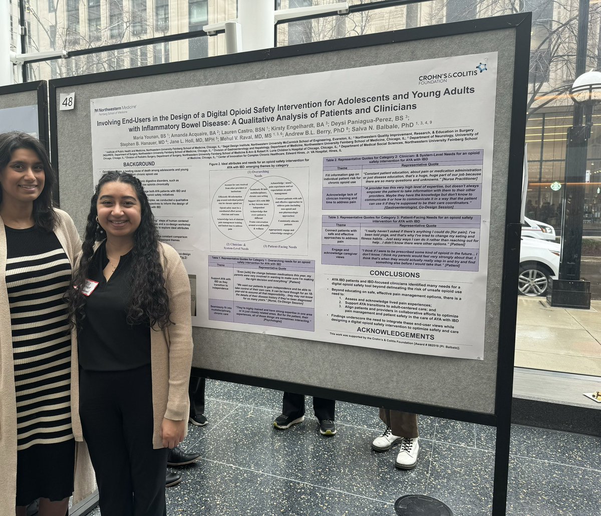 Salva Balbale, PhD (@salvabalbale) on Twitter photo What should a user-centered #opioid safety intervention look like for young people with #IBD? Our stellar MPH student <a href="/mariayounann/">Maria Younan</a> explains at Northwestern’s Population Health Forum 😎 Thanks to <a href="/nu_chsor/">Center for Health Services & Outcomes Research</a> <a href="/nu_ipham/">Public Health & Medicine (IPHAM) @NorthwesternU</a> <a href="/NMGastro/">Northwestern Medicine Digestive Health Institute</a> <a href="/NMSurgery/">Northwestern Surgery</a> <a href="/LurieChildrens/">Lurie Children's</a> and <a href="/CrohnsColitisFn/">Crohn's & Colitis Foundation</a>! What should a user-centered #opioid safety intervention look like for young people with #IBD? Our stellar MPH student <a href="/mariayounann/">Maria Younan</a> explains at Northwestern’s Population Health Forum 😎 Thanks to <a href="/nu_chsor/">Center for Health Services & Outcomes Research</a> <a href="/nu_ipham/">Public Health & Medicine (IPHAM) @NorthwesternU</a> <a href="/NMGastro/">Northwestern Medicine Digestive Health Institute</a> <a href="/NMSurgery/">Northwestern Surgery</a> <a href="/LurieChildrens/">Lurie Children's</a> and <a href="/CrohnsColitisFn/">Crohn's & Colitis Foundation</a>!