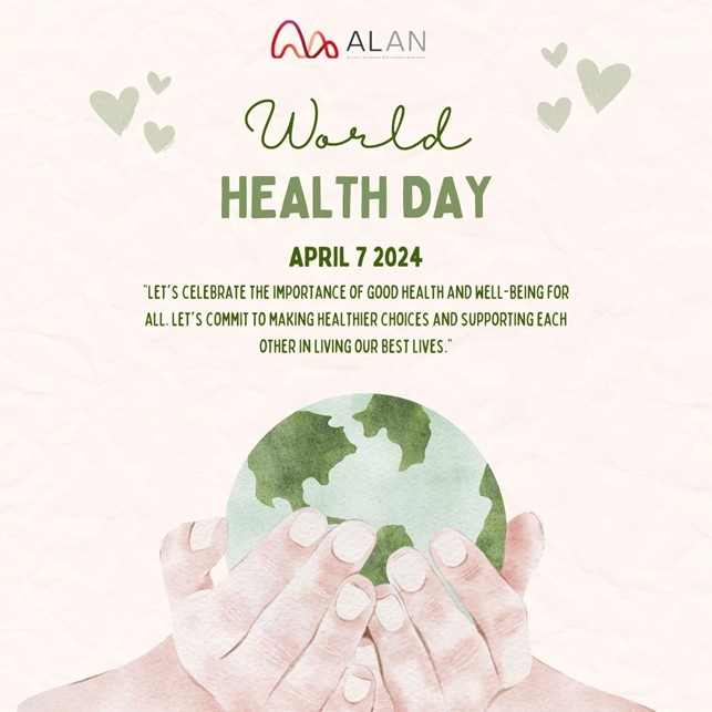 Today is the World Health Day...let's celebrate together!
#Alan #BeLeukemiaAware #celebrate #WorldHealthDay2024 #April #healthday #Leukemia #AcuteLeukemia #beaware