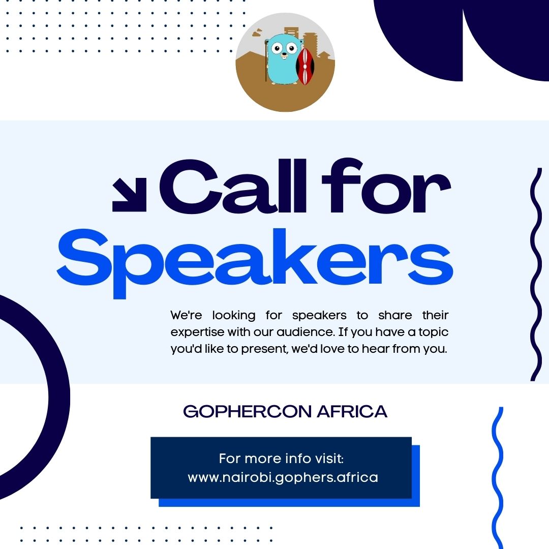 CALL FOR SPEAKERS #gopherconafrica #gopherconke The @nairobi_gophers is excited to share that the plans for its upcoming event are in place and are now calling for speakers. We would like to hear about your expertise, topics and so much more. Apply here:…