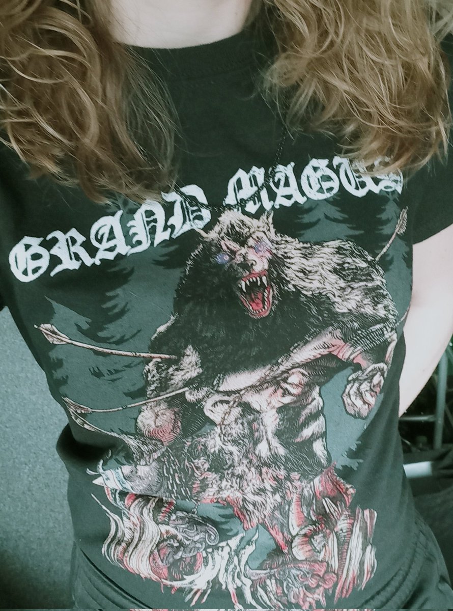 NiggiRhlf's tweet photo. #Bandshirtfriday #longtimenosee #hammerofthenorth 💣#friyay #metalgirl #GrandMagus 😎 #Werewolf #butfirstcoffee☕️ #Wochenendeinstimmung 🤟 https://t.co/OJUiO1IMuF