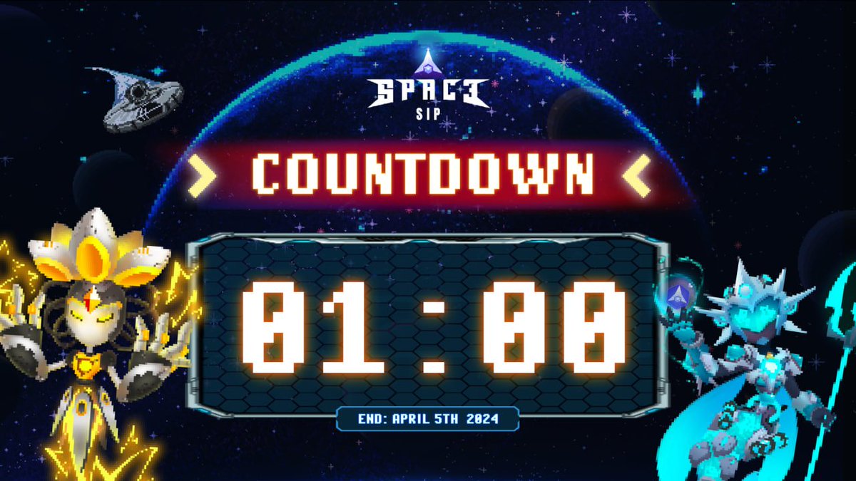 0xSpaceSip's tweet photo. ⏰ Space Invaders, buckle up!  

ONLY 1 HOUR REMAINS in the $SIP OTC Token Sale! ⌛️

This is your LAST CHANCE to secure your $SIP tokens before the portal closes for good!  

Don't miss out on this incredible opportunity.

Join us NOW: https://t.co/QVcsUQqWZR

#SpaceSIP $SIP #SIPnation #GameFi #SpaceSIPisback #Meme