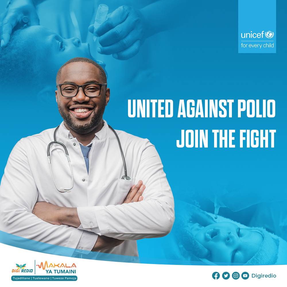 Let us all achieve a #polio-free Kenya by spreading awareness, encouraging vaccination & supporting efforts to protect our children. Join us on #MakalaYaTumaini Radio show every week to learn more ​ ​@UNICEFKenya​ @MOH_Kenya @MOH_DHP   @VaccinesKenya  ​ @CBCC_Africa