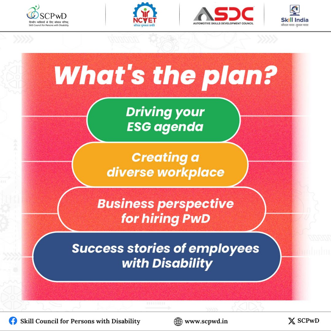 SCPwD's tweet photo. The link will be shared shortly with registered participants. Stay tuned!
#scpwd #SkillIndia #MSDE #NSDC #Skill4All #NCVET #dpwd
@SkillsASDC @DehradunNiepvd @LemonTreeHotels @AradhanaLal https://t.co/ZKdyMwCYgE