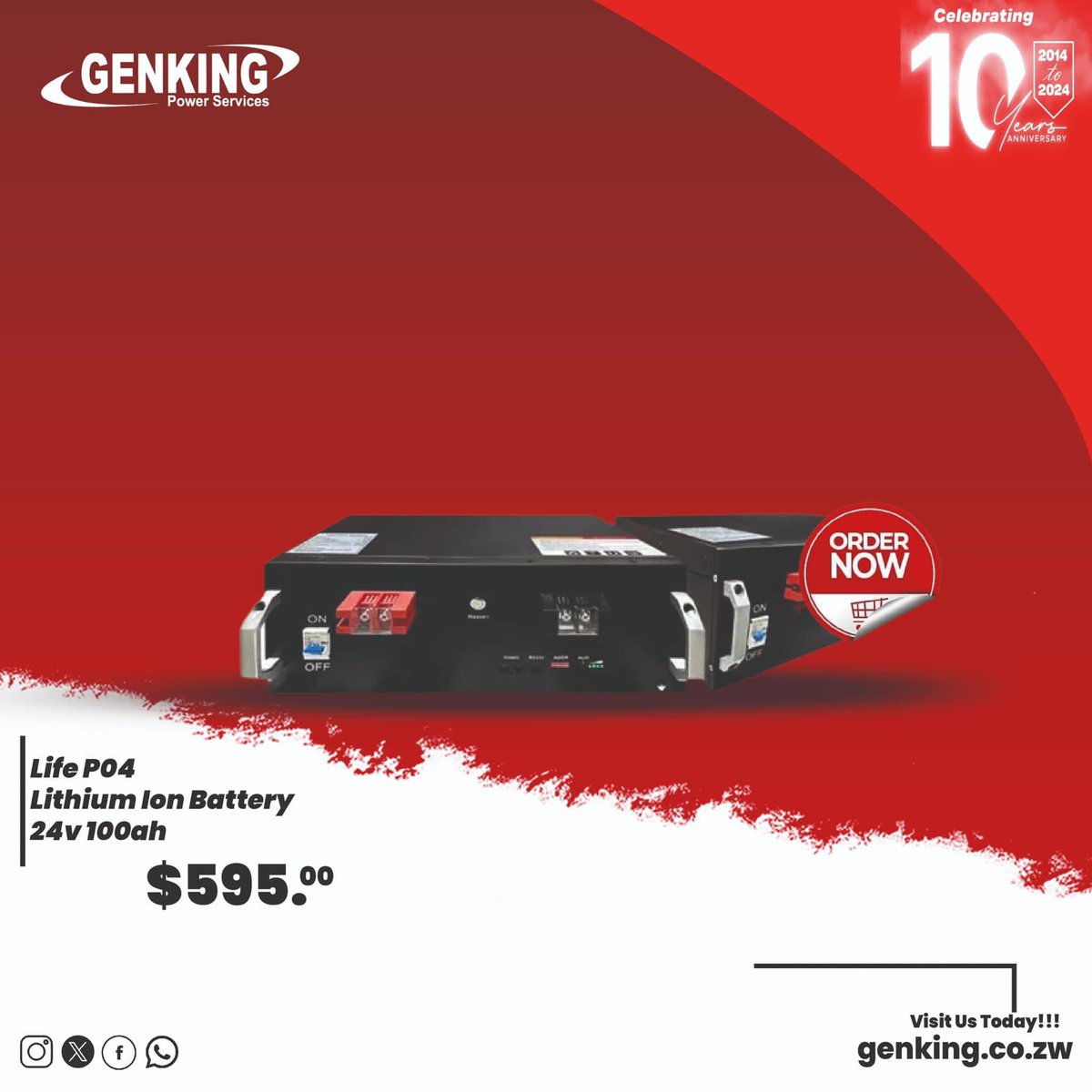 Power up your solar projects with GENKING - your trusted source for top-quality lithium-ion batteries! 🌞⚡️ Get expert advice, genuine warranty, and reliable performance every time. #SolarEnergy #GENKING Graniteside 90 Kelvin South 08644219566, 0774443500, 0242749498 Avondale…