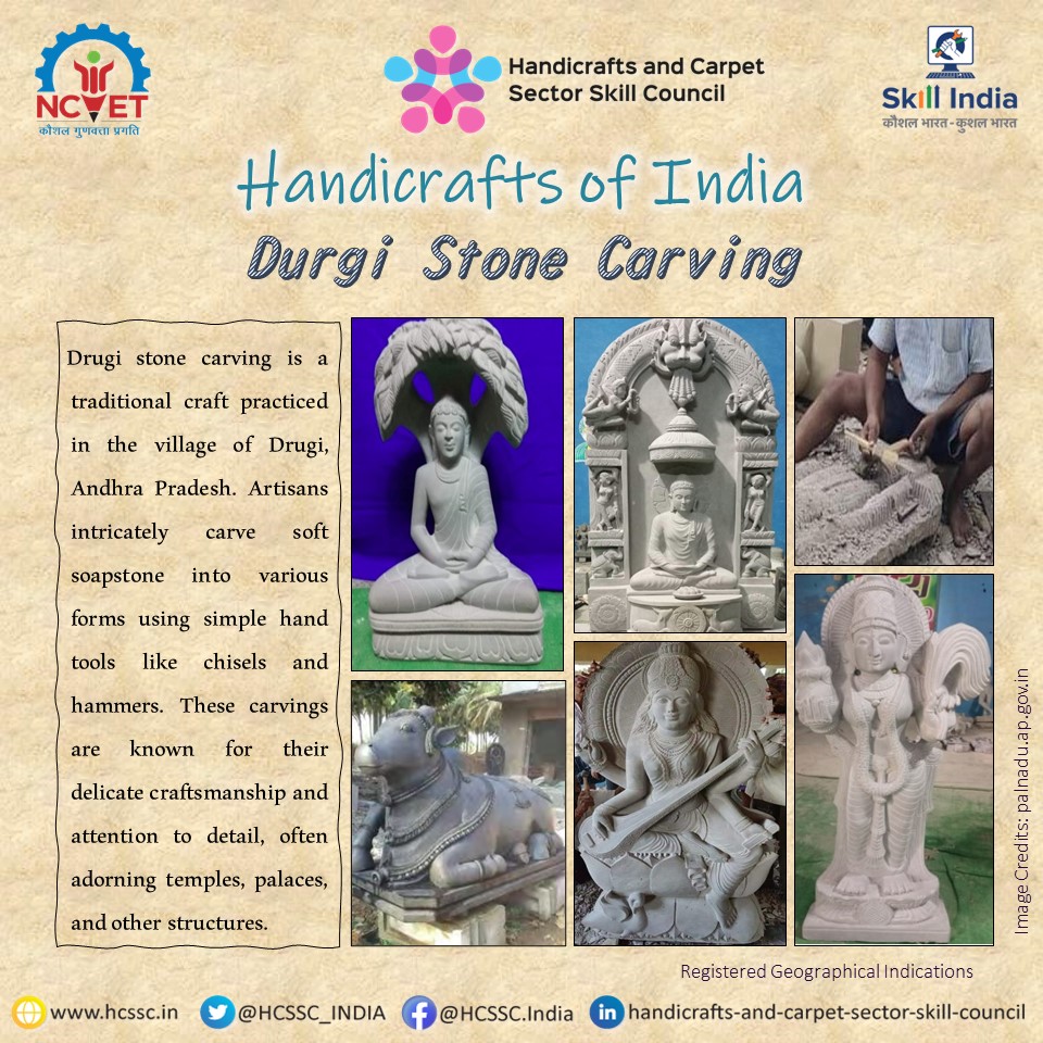 #Durgistonecarving #Stonewear #Carvingartisan #Handicraftsofindia