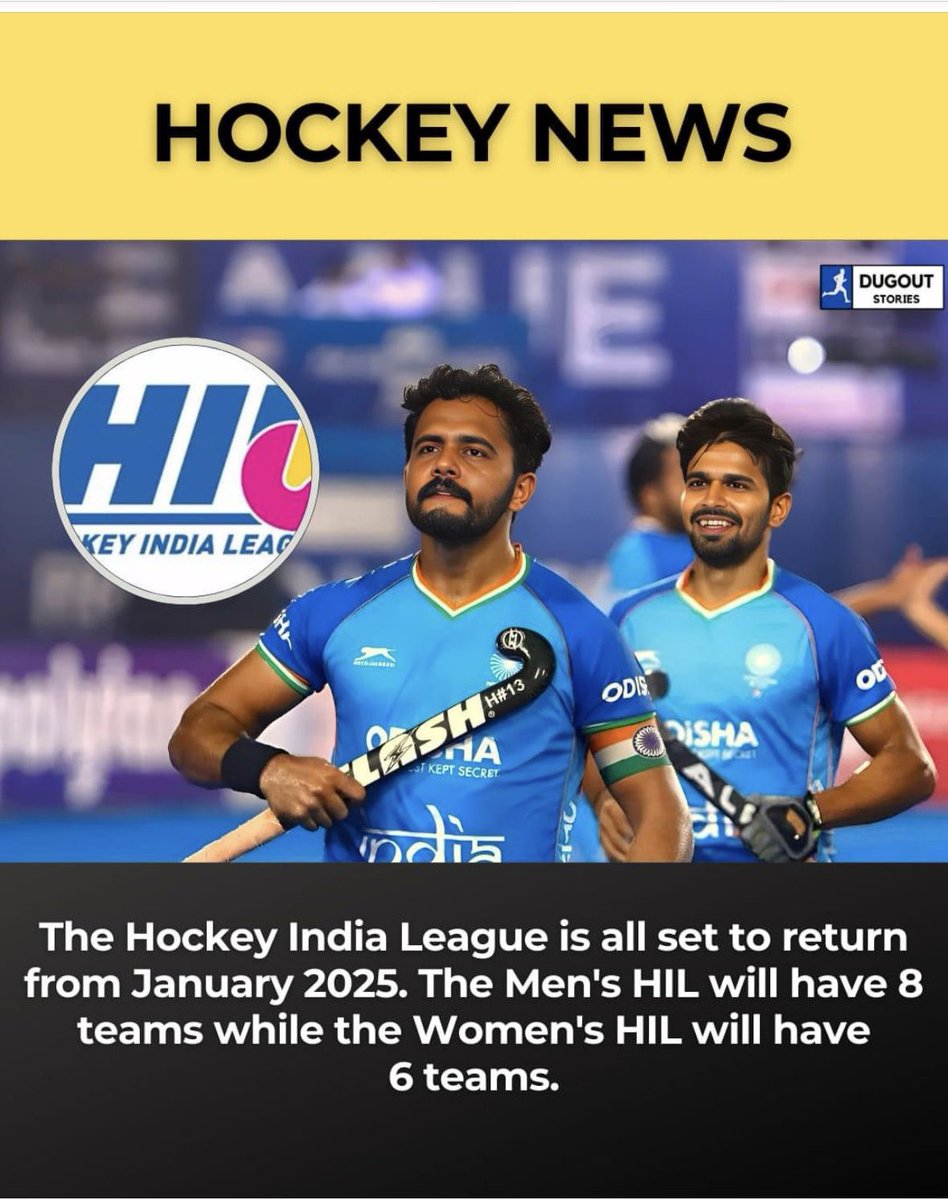 What a great news for youth and upcoming talents! Big compliment to the initiators for bringing back the HIL and adding a women's competition! #inspiration #stars