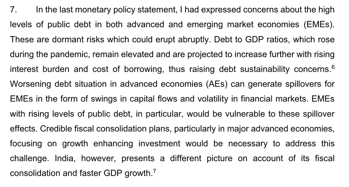 RBI Governor sounding a warning about rising debt/GDP in advanced economies. At the same time, RBI is forced to buy debt of the same economies (in its foreign exchange reserves). If RBI buys a lot more gold instead of US Treasuries, gold prices will go up - prompting more…