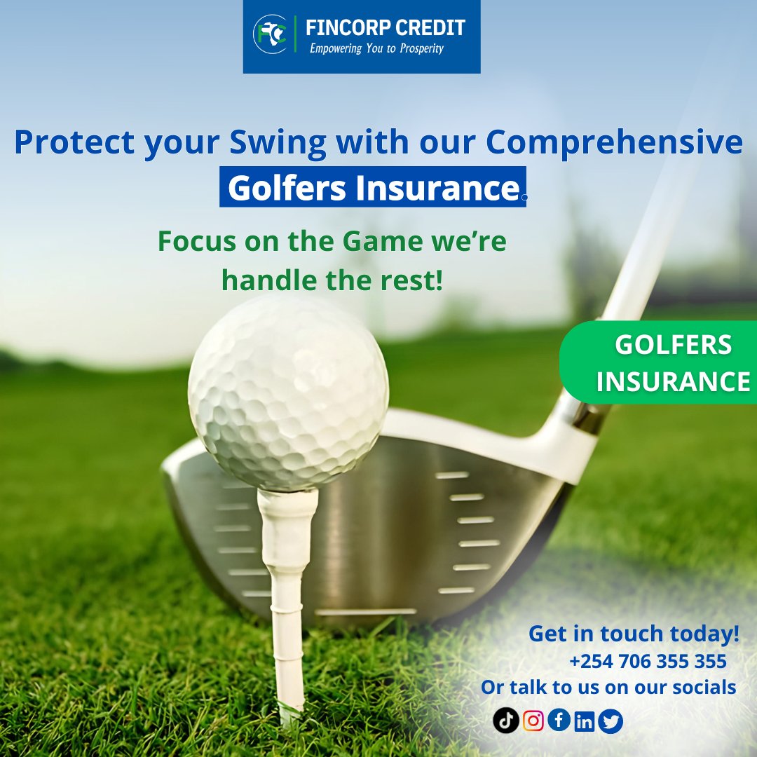 Protect your swing with our Comprehensive Golfers insurance.
#insurance #insuranceagency
#fincorpcredit