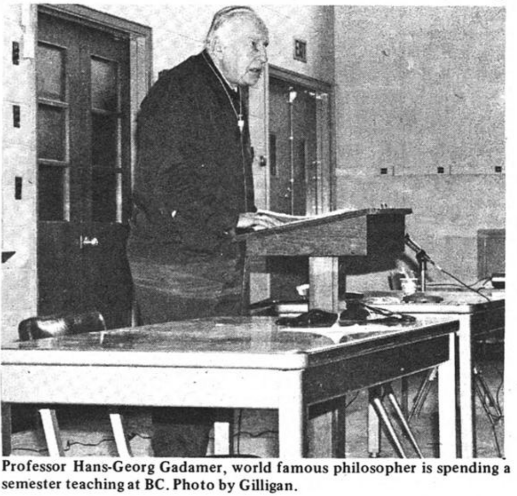 Hans-Georg Gadamer at @BostonCollege, 1974