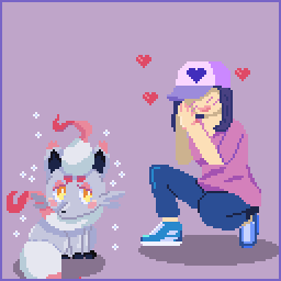 VanillysArt's tweet photo. Zorua's cuteness.
Drawing for today's theme. Drawing people is hard.
@Pixel_Dailies
#WeakPoint #pixelart #aseprite https://t.co/CZMZC87ol5