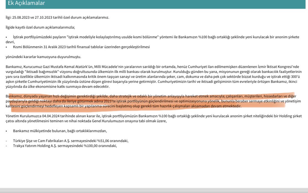 Yazımıza konu haberin detaylarında birleşmenin global piyasadaki değişimlere karşı stratejik hareket etme ve sermaye etkinliği üzerine bazı ince nüanslar var dikkat ederseniz. Esasında bu holdingleşme bir #SAHOL yada bir #KCHOL ün çok ötesinde 👇