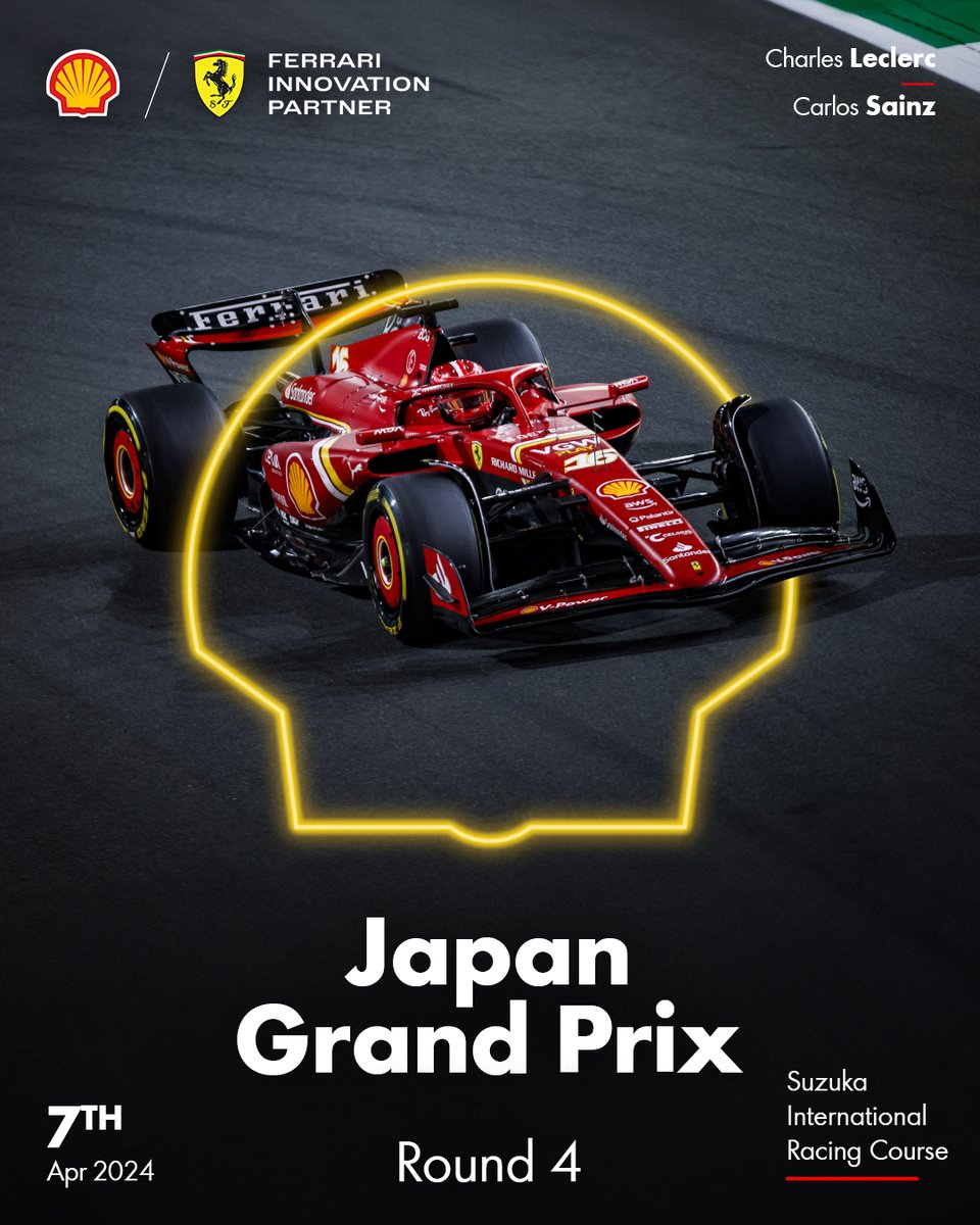 Japan we're ready for you 🇯🇵 @ScuderiaFerrari will take on the Suzuka International Racing Course this weekend, and as the team's Innovation Partner we will be ready with Shell V-Power race fuel ⛽ Let's do this! #ShellMotorsport #Formula1