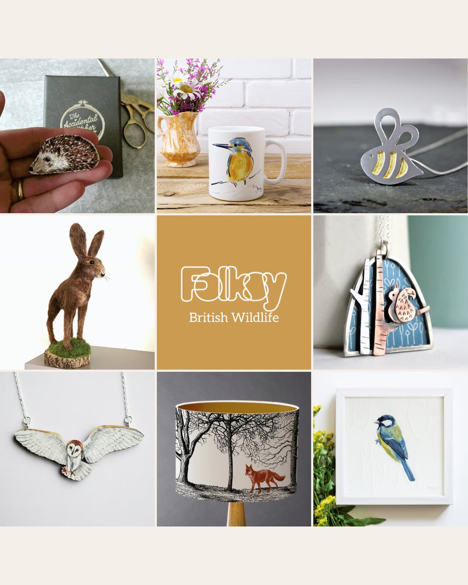 FOLKSY FRIDAY: BRITISH WILDLIFE 🦔⁠ ⁠ There's fantastic wildlife to see during spring - birdsong reaches a peak, flowers bloom brightly and the natural world comes alive with a buzz of activity. ⁠ We're embracing the beautiful British wildlife with these handcrafted delights.