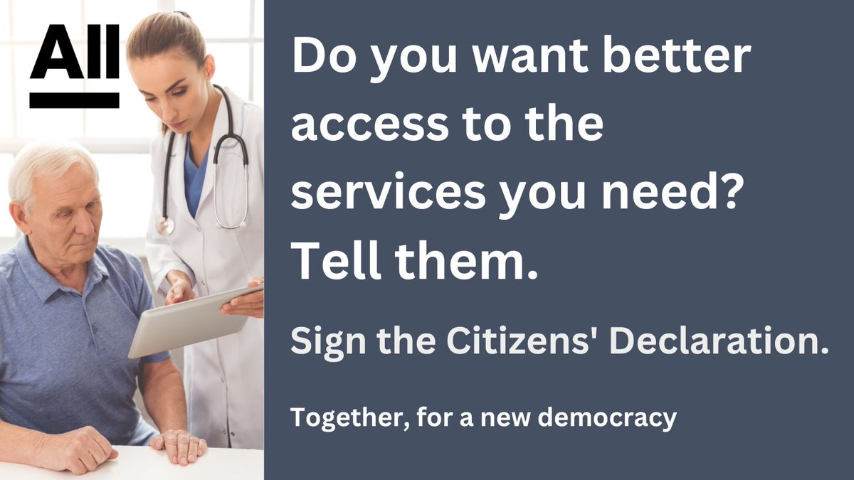 We must ensure healthcare is really accessible.
#BeACitizen #YouDeserveBetter alliancenow.uk/home/citizens/…