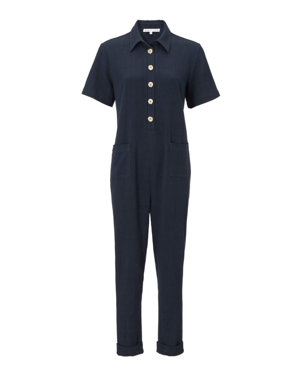 At Belles of London, comfort is key! But we never compromise on style, and our Lucy Jumpsuites in khaki and navy do just that  ✨ Link in the bio to shop❤️ #Jumpsuits #belles #ethicallymade #clothesforrealwomen