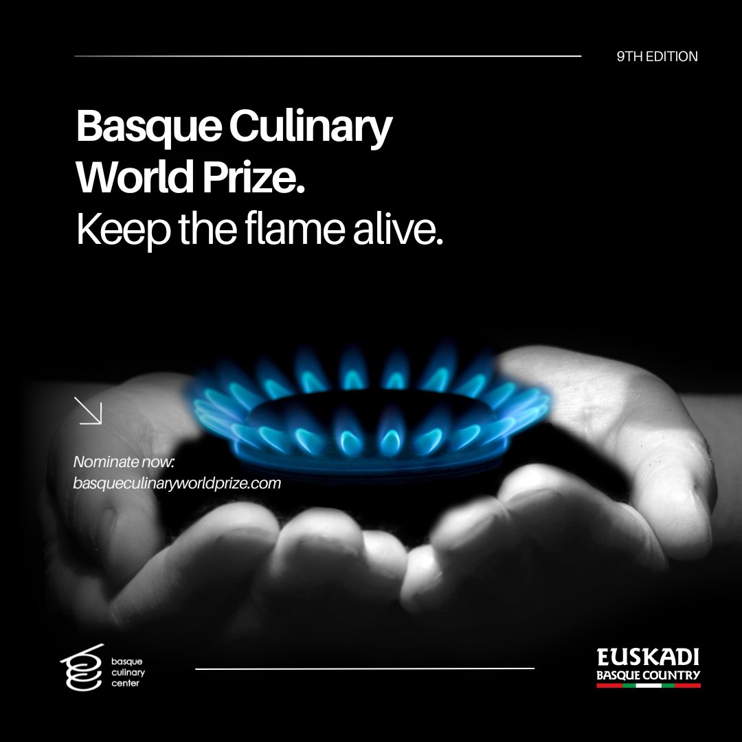 Basque Culinary World Prize 2024.
🔥 Keep the flame alive 🔥
🗳️ Nominate now!
🔗 basqueculinaryworldprize.com/online-nominat…
#BCWP2024 #BCWP24 #foodforchange #transformingsociety #transformingsocietythroughgastronomy #9thedition #bculinary #euskadibasquecountry #BCWP #euskadi #basquecountry