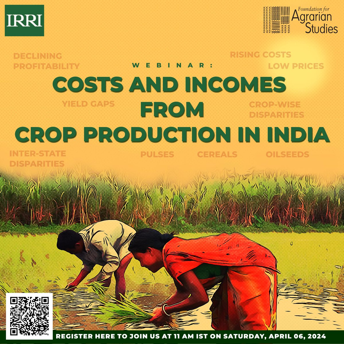 As the issue of MSP takes centre stage the issue of what constitutes 'remunerative' prices (thus, incomes) for agri commodities is necessarily tied to the issue of costs. Join this interesting discussion on this important theme tomorrow, organised by @fasagristudies @deepakmercy