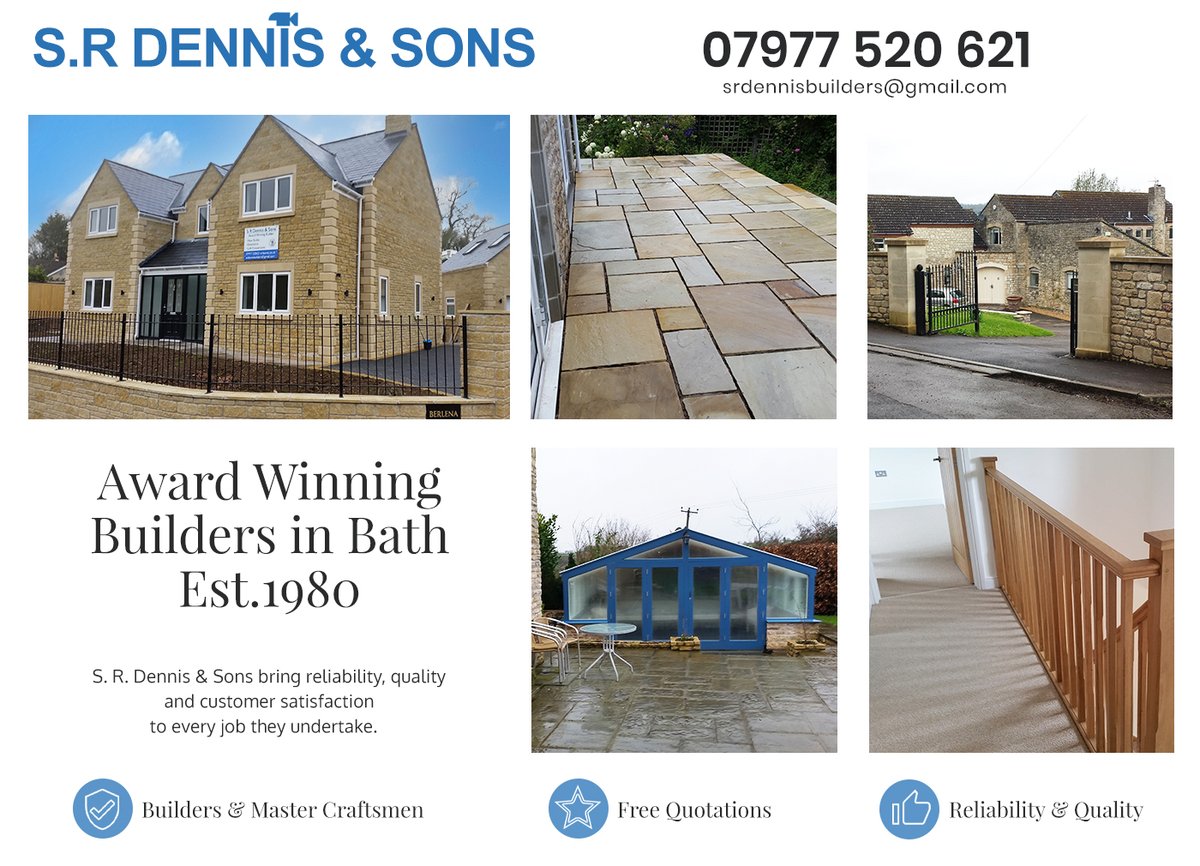 Having been established since 1980 S.R Dennis &amp; Sons are local builders based in the city of Bath. Members of The Guild of Master Craftsmen whose name &amp; Guild emblem stands for “excellence in workmanship” our membership is a testament to the skill &amp; dedication that we provide.