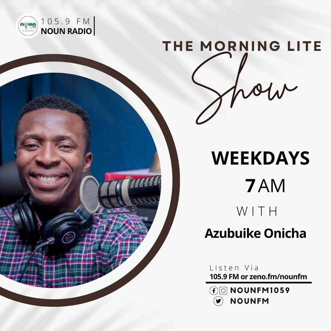 You're possibly looking forward to giving your Friday a great start right? You don't have to spend a dime, just tune in to #TheMorningLiteShowShow #TGIFedition with the @Radiofrik via NOUN Radio 105.9FM or zeno.fm/nounfm