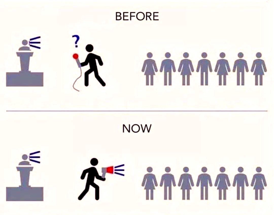 Mainstream journalism - before and now.