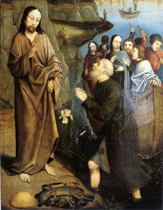 «Nessuno dei discepoli osava domandargli: «Chi sei?», perché sapevano bene che era il Signore»
Gv 21, 12

Jan Rombauts, Cristo appare agli discepoli sul lago di Tiberiade, 1530-35, M-Museum, Lovanio, olio su legno