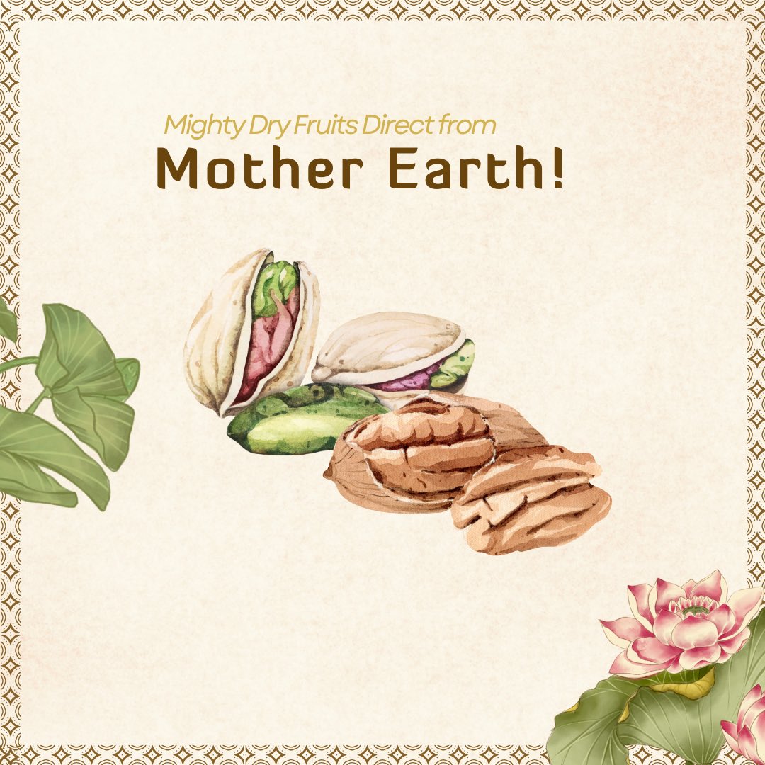 sindhidryfruits's tweet photo. Indulge in the goodness straight from Mother Earth! Discover the mighty benefits of Sindhi dry fruits - nature's delicious treasures.

#FarmToTable #QualityFirst #SnackSmart #WholesomeSnacking #NaturesGoodness #PowerSnacks #GuiltFreeSnacking #SuperfoodFuel  #Fruitful https://t.co/DFOQrSJq84