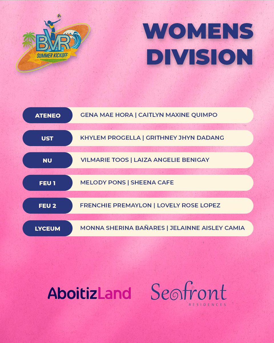bvr_ph's tweet image. #BVR is really back! Take a look at our Men’s and Women’s teams participating in the #BVRSummerKickoff at Seafront Residences, Batangas this coming April 13. You can watch the games live and for free on beachvolleyballrepublic.ph 📲