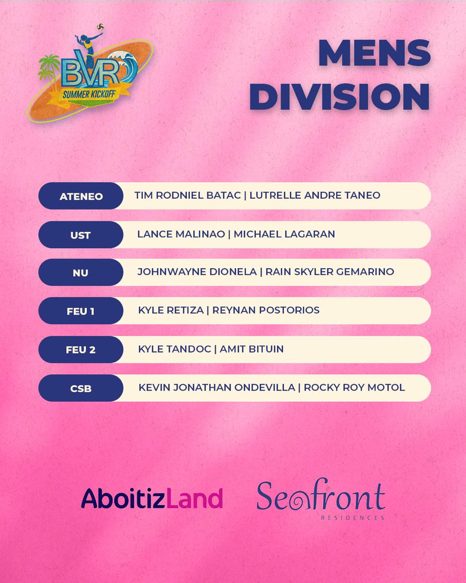 bvr_ph's tweet image. #BVR is really back! Take a look at our Men’s and Women’s teams participating in the #BVRSummerKickoff at Seafront Residences, Batangas this coming April 13. You can watch the games live and for free on beachvolleyballrepublic.ph 📲