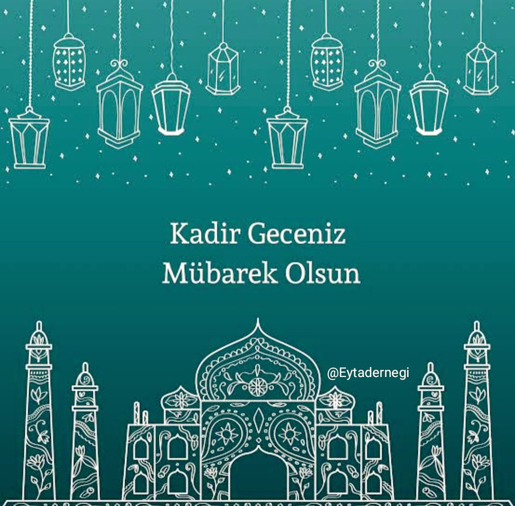 Değerli #EmekleriYasalaraTakılanlar  Bin aydan daha hayırlı olan bu gecenin, Tüm İslam alemine ve ülkemize hayırlar getirmesi, Yüzünüzden gülücük, kalbinizden sevgi, bedeninizden sağlık, ömrünüzden huzur ve neşe eksik olmaması temennisiyle, #KadirGecenizMübarekOlsun @Eytadernegi