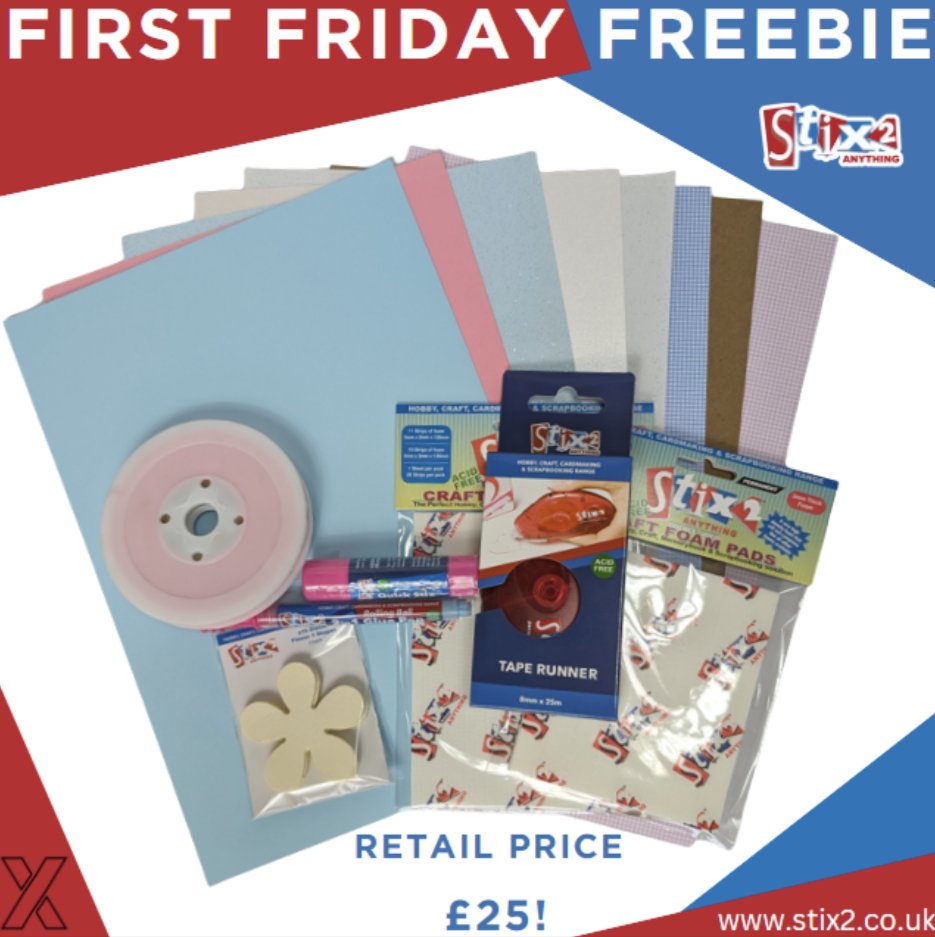 stix_2's tweet image. ❗FIRST FRIDAY FREEBIE COMPETITION IS NOW OPEN❗

Fancy #winning this Stix2 Craft Bundle with a retail price of £25?!!

How to enter: 
Simply like and retweet our post for a chance to win. 

Winner will be announced on Tuesday 9th February.

#craftcompetition #craftgiveaway