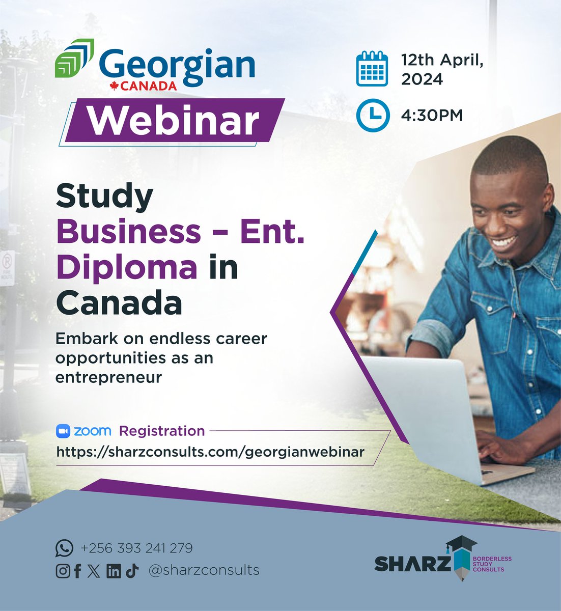 Fuel your entrepreneurial journey with @georgiancollege’s Business - Entrepreneur Diploma Co-op and be the boss of your destiny. Register now: sharzconsults.com/georgianwebinar Get access to first-hand information on how to enroll during @georgiancollege's webinar on Friday, 12th April.…