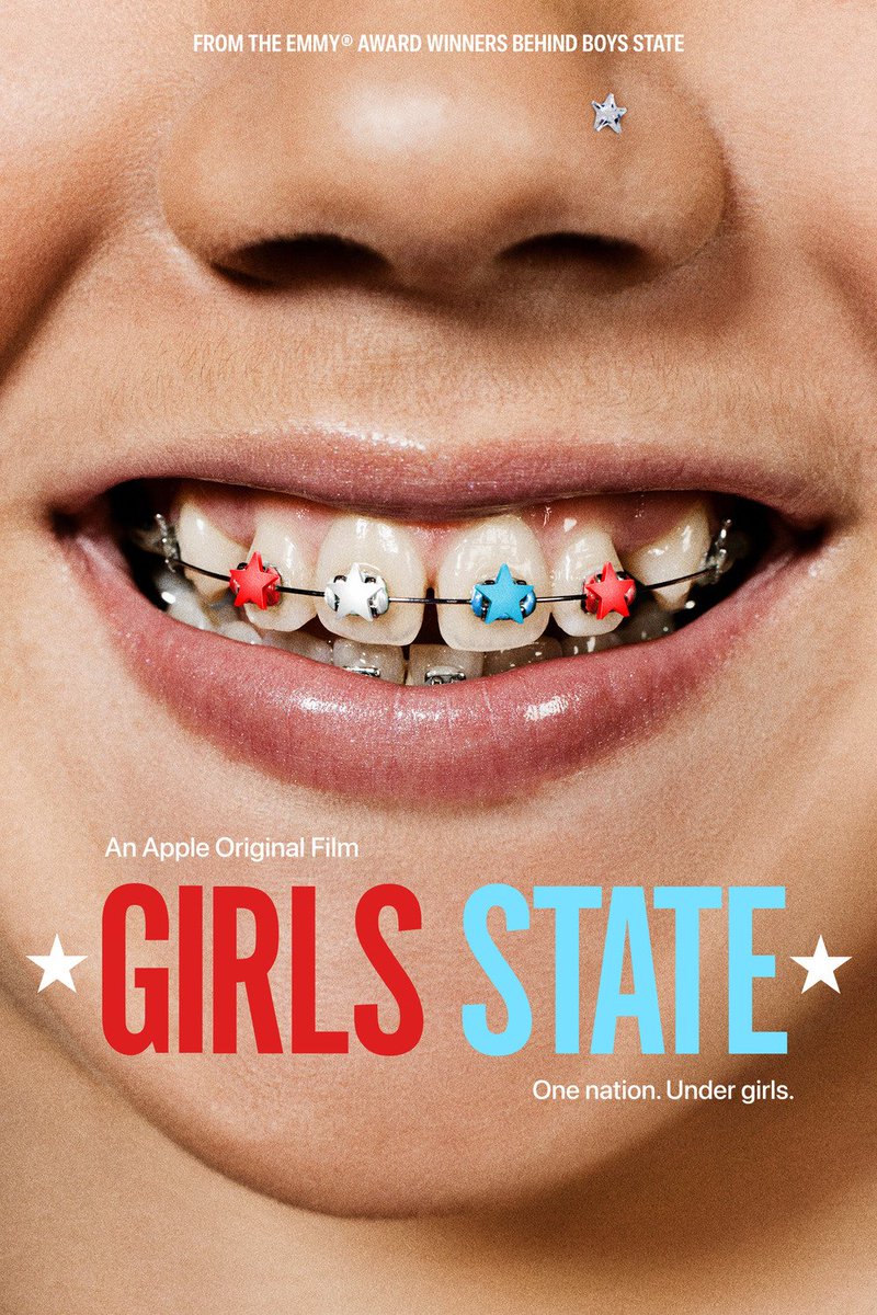 A political coming-of-age story and a stirring reimagination of what it means to govern, this documentary follows young female leaders as they navigate an immersive experiment to build a government from the ground up.

#GirlsState (2024) now streaming on @AppleTV+.

@AppleFilms