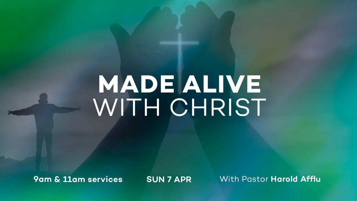 Services at KT this Sunday: 9am & 11am with Pastor Harold Afflu Made Alive With Christ 6pm City Nights Service with with Lilies McGovern Spoiler Alert - Eternity Starts Now