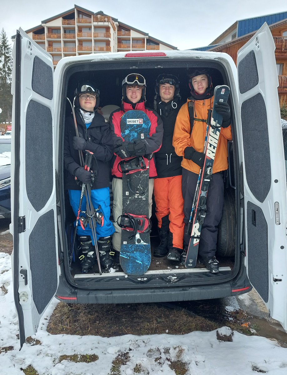 How much baggage space is there in a Vans For Bands splitter van? Enough to fit four teenagers, in full ski kit, plus plenty more...