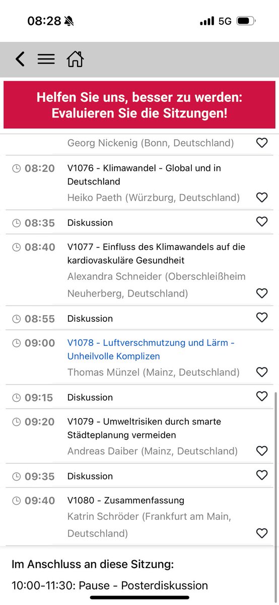 Jetzt in Saal 4: Einfluss von Klimawandel und Umweltrisiken auf CV Gesundheit. Heiko Paeth als Klimaexperte erklärt den Klimawandel. Gleich noch u a @TMuenzel zu Feinstaub und Lärm und mehr! @YoungDgk @DGK_org @dzhk_germany