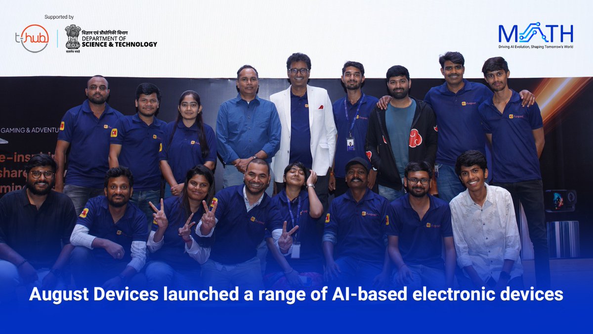 Congratulations to August Devices for successfully launching a range of AI-based #Electronic products!

The event saw the launch of earbuds, PCs, action cameras, high-performance #gaming laptops, and #streaming devices! 

#MATH4AIML #InnovateWithTHub #InnovationEcosystem