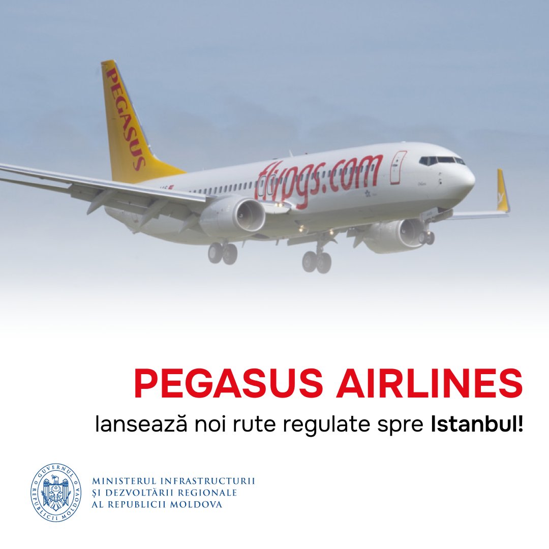 ✈️ <a href="/flymepegasus/">Pegasus Airlines</a> announces new routes every Wednesday and Sunday to and from Istanbul's Sabiha Gokcen Airport to Chișinău (RMO). Enjoy your flight!