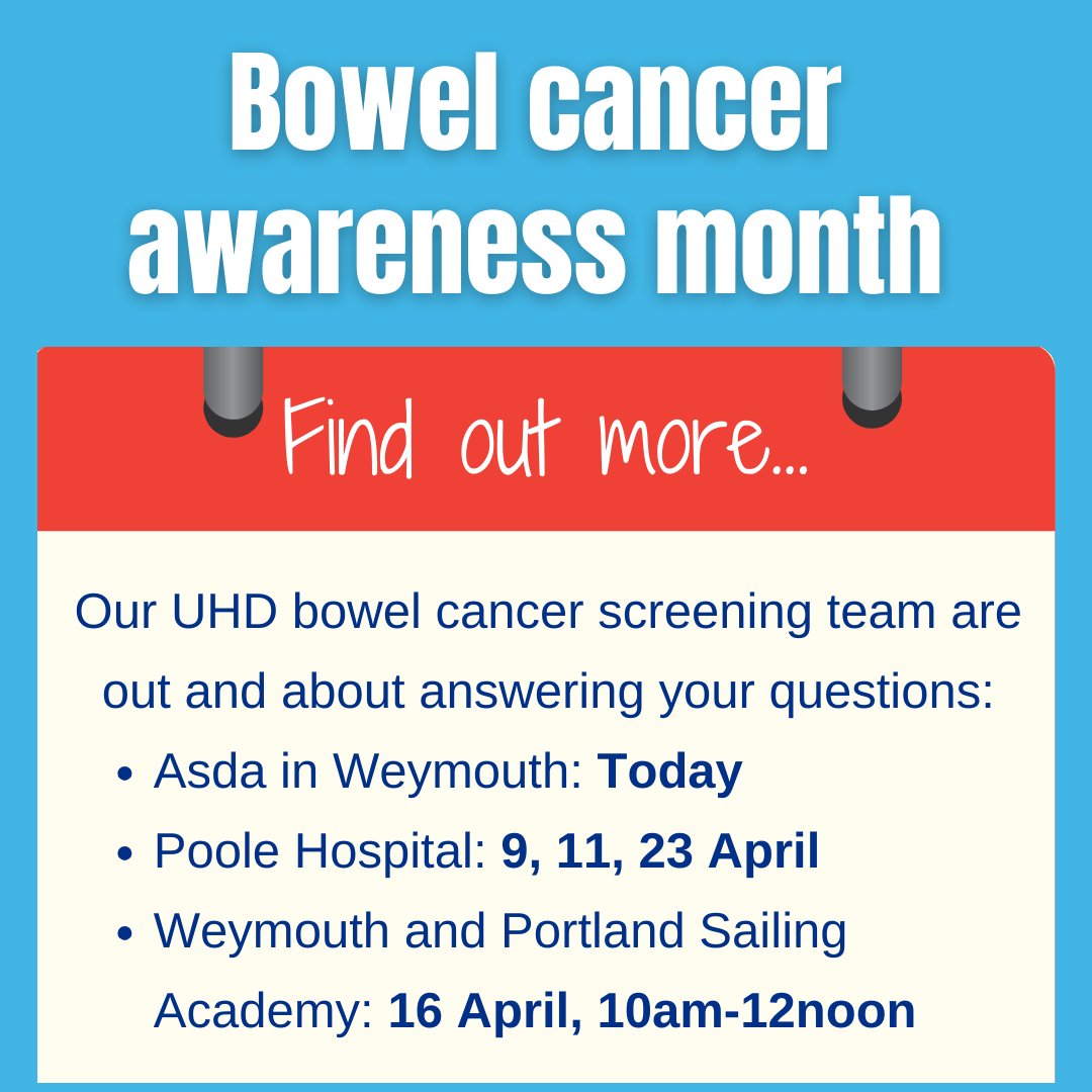 Come and have a chat with our fantastic bowel screening team 👇