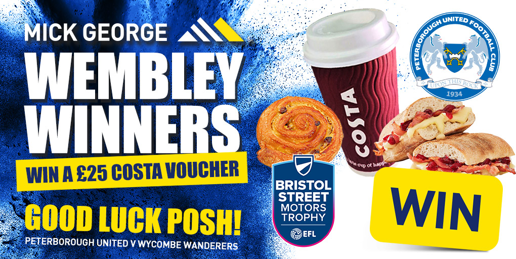 mickgeorgeltd's tweet image. 😋@theposh fans, are you hungry for more prizes?

🤝Whether you need a pit stop on the way to Wembley, or you'll be enjoying the game on TV, we've got you covered!

WIN a £25 Costa gift card:

✅Like &amp;amp; Share

✅Follow us (must be following to win)

Winner announced TODAY!