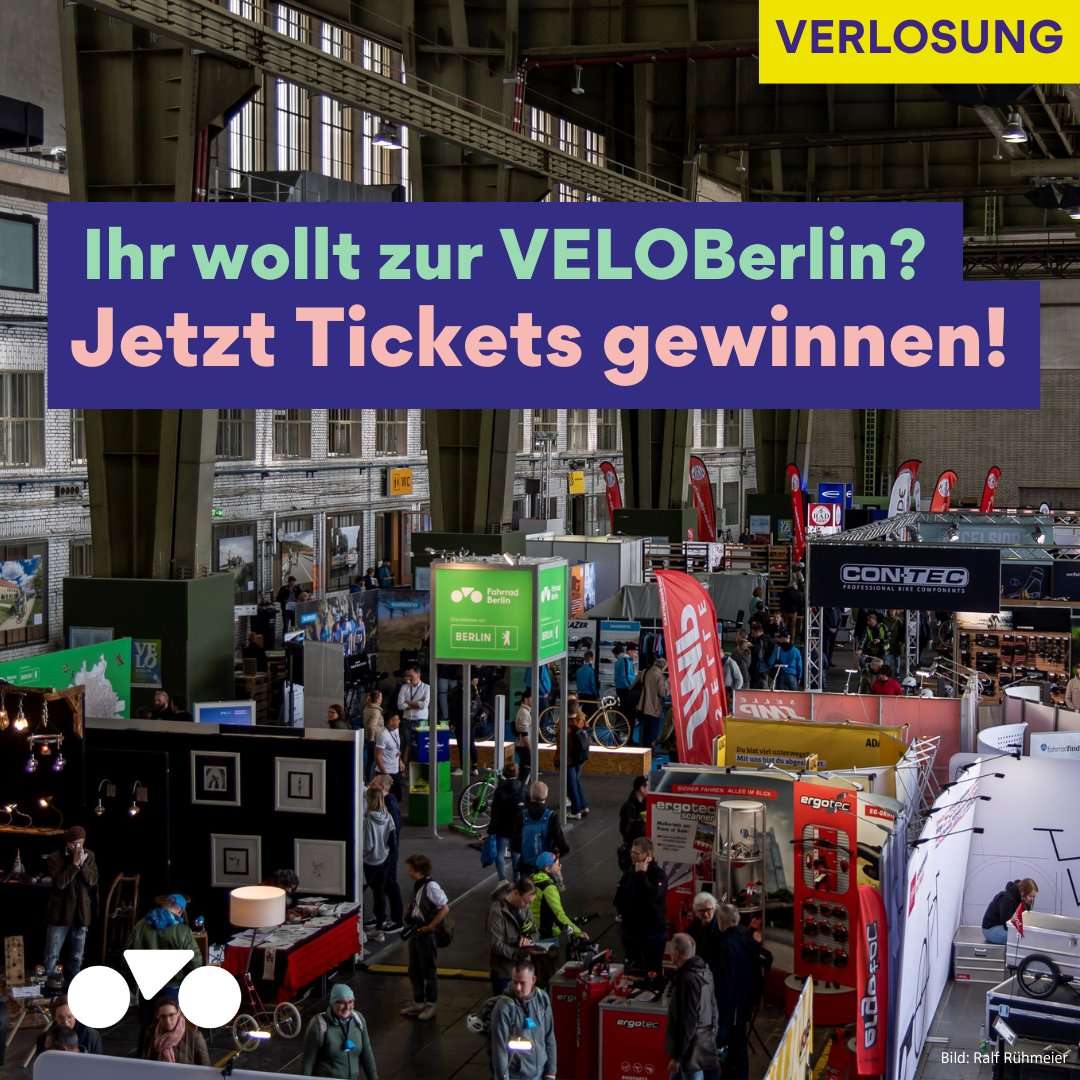 🚲 Ihr wollt zur VELOBerlin? Wir verlosen Karten! 🎫⁣ Schreibt uns eine Mail an 📧 fahrrad_berlin@senmvku.berlin.de und gewinnt mit ein bisschen Glück ein Tagesticket für die @VELOBerlin am Samstag bzw. Sonntag (13./14. April). Einsendeschluss ist Mittwoch, 10. April, 12:00.
