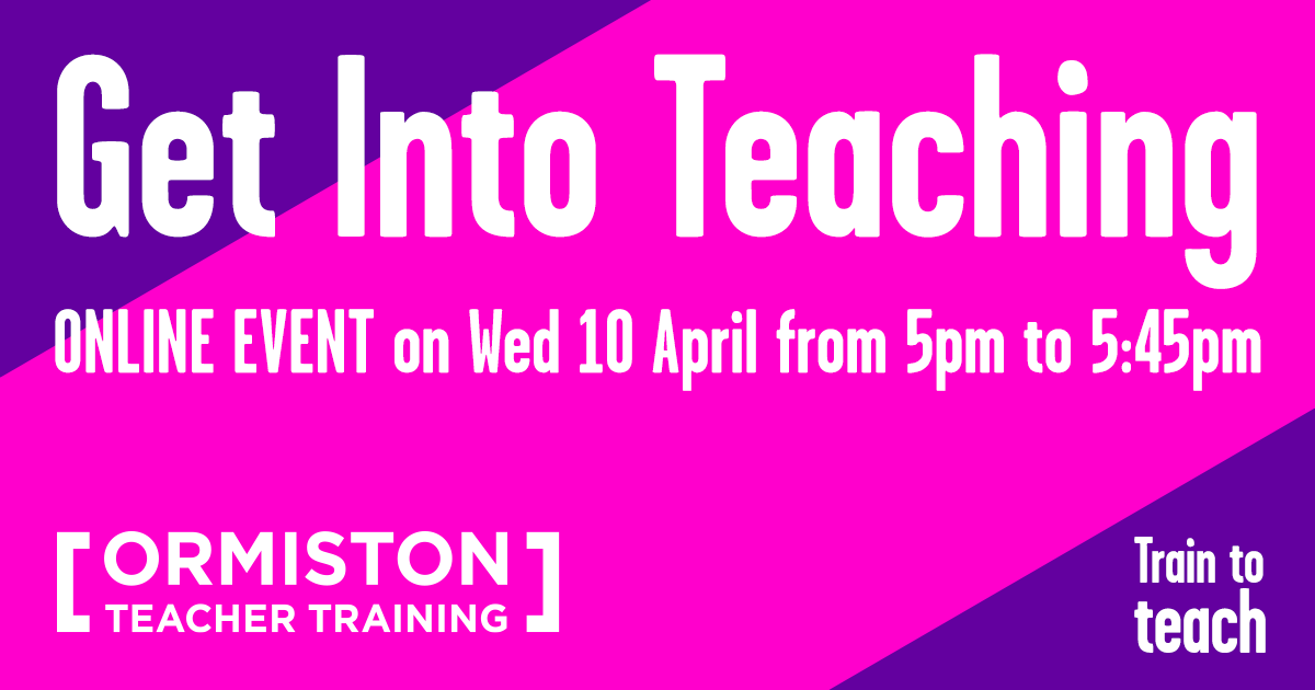 Join us from the comfort of your home to hear all about our #TeacherTraining programme.

If you've ever wondered about teaching, these 45 minutes will give you a basic understanding of the directions you can take in #teaching!

➡️bit.ly/OTTevents

#traintoteach