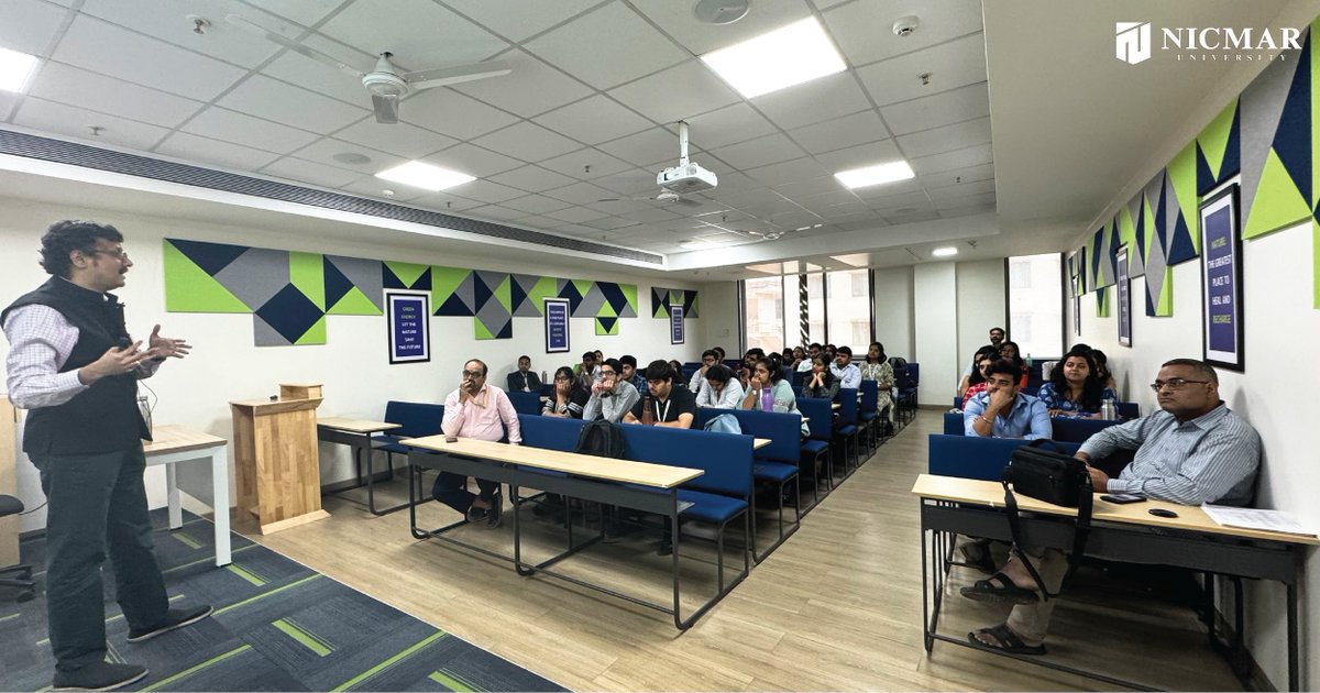 School of Energy and Environment (SOEE) of NICMAR University & NICMAR IWA students club hosted a captivating guest lecture on corporate synergy. Dr. Nilesh Amritkar, MD, Envirocare Labs | President, AFST(I) led the session. 

#NICMARUniversity #GreenInitiatives #CorporateSynergy