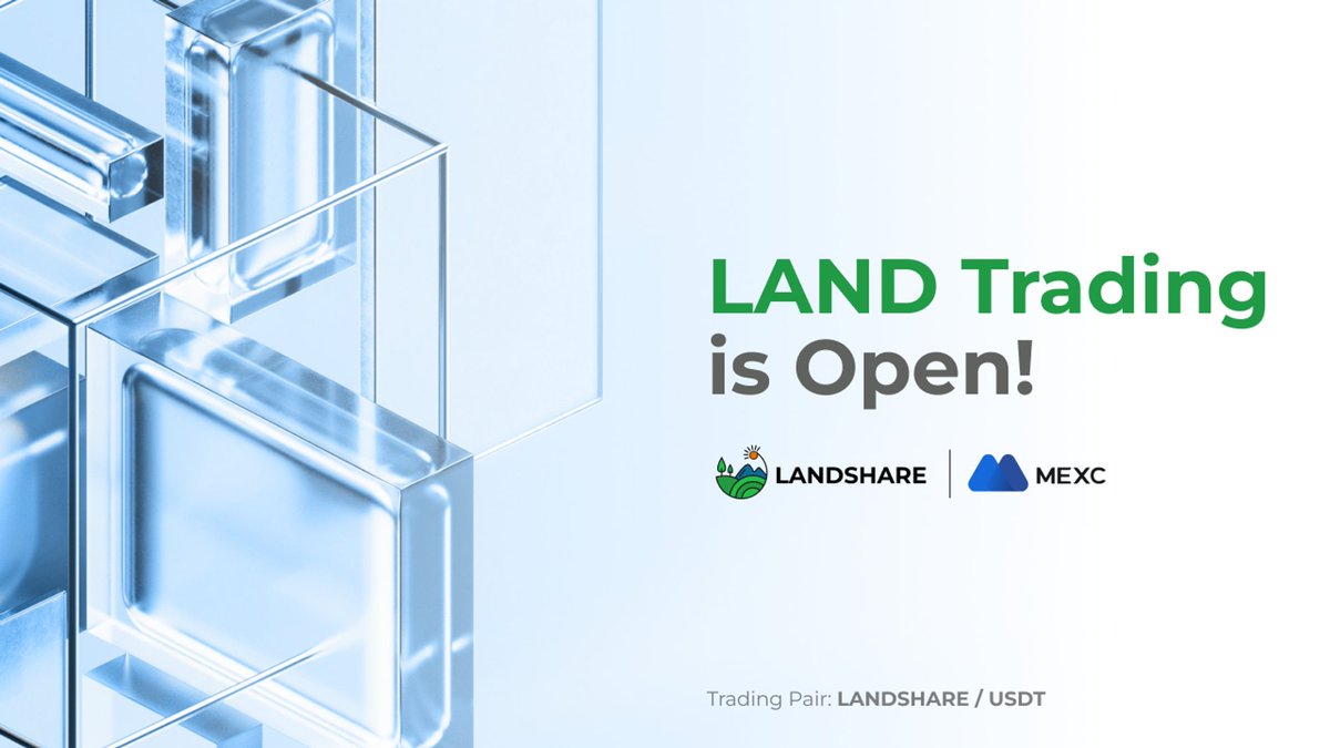 ✅ $LAND is now live on @MEXC_Official We've hit a significant milestone in enhancing the accessibility of our native LAND token, providing everyone access to tokenized real estate opportunities. But wait, there's more to come! Stay tuned! 💚 ⚡️ LANDSHARE / USDT -