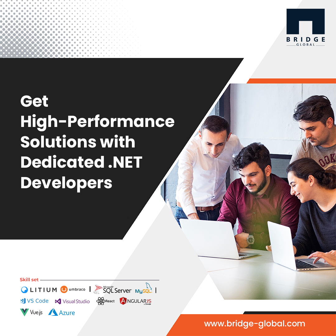 Ease your hunt for dedicated .NET developers from our well-versed talent pool and get high-quality results that match your requirements. Onboard now: bridge-global.com/hire-developers #dotnetdeveloper #dotnetfullstackdeveloper #dedicateddevelopers #softwaredevelopmentcompany #BridgeGlobal