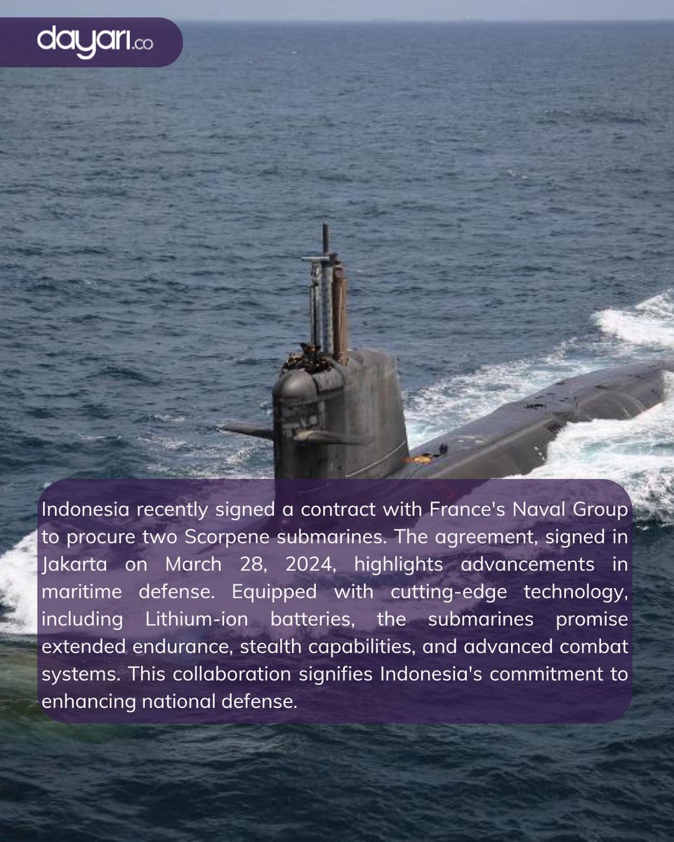 Seas ahead, tech upgrade! ⛴️🌊

#dayari #living365 #submarinetech #indonesiamaritim #scorpenesubmarine