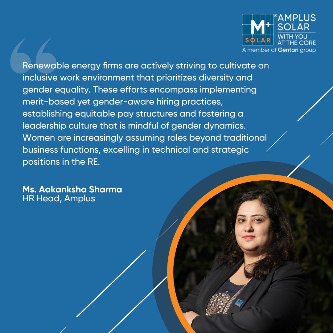 In a recent interaction with Outlook Planet, Ms. Aakanksha Sharma, HR Head, Amplus highlighted the steps being taken by renewable energy companies to cultivate an inclusive work environment and promote gender equality within the industry. Read: planet.outlookindia.com/news/energisin…