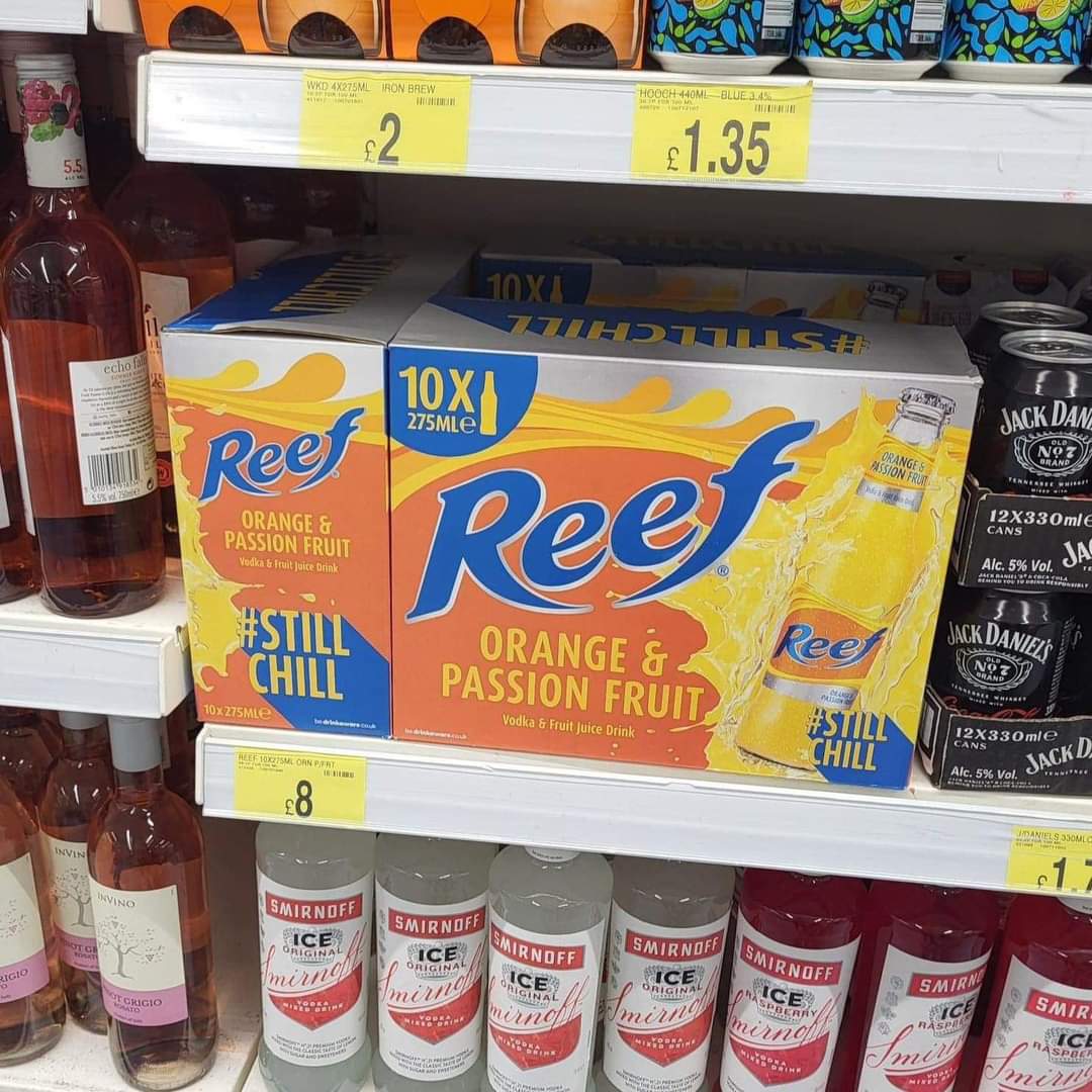 friskradio's tweet photo. Reef is back on the shelves for Summer 2024. What other drinks do you miss and would like to see return #REEF #Summer2024 https://t.co/7LqYmfGoUM